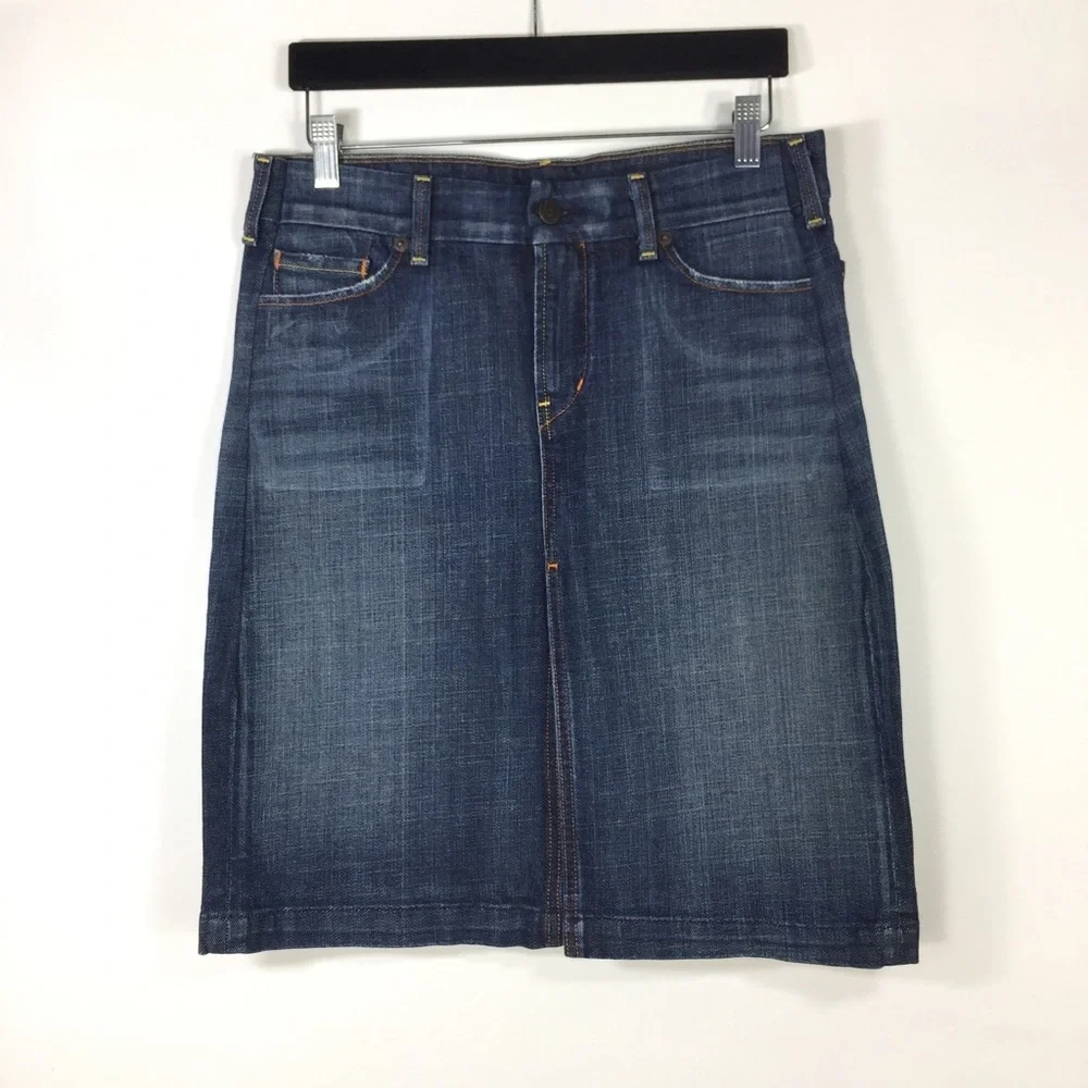Citizens of Humanity Sophia Stretch Knee Length Skirt #300 31